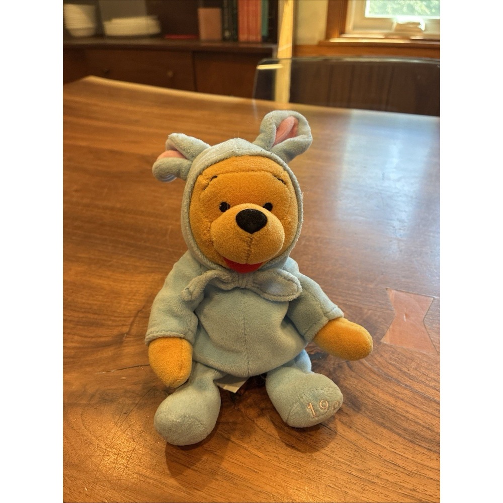 Vintage 1999 Disney Winnie the Pooh Plush Blue Bunny Costume Stuffed Animal A5